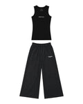 PREVAIL Tank Set - Black tank with Black wide-leg sweat pants